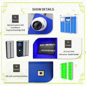 Chất lượng cao không thấm nước bưu kiện Locker Tủ 24/7 tự dịch vụ lưu trữ thông minh bưu kiện giao hàng Locker kết nối với điện thoại - Product Image 3