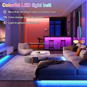 CRI90 RGB COB <strong>LED</strong> Strip <strong>Light</strong> 5m Remote Controller <strong>24V</strong> High Density 840 Per Meter 10MM Smart <strong>LED</strong> Strip Set With EU Power Supply - Product Image 6