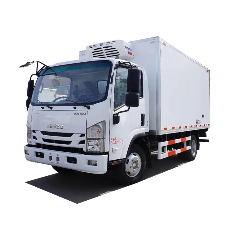 Novo caminhão refrigerado de 4 toneladas com unidade de refrigeração e freezer, mini-van, caminhão refrigerado