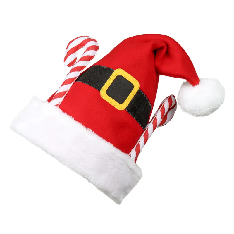 EAGLEGIFTS-Sombrero de peluche Multicolor para hombre, adorno para mascota, elfo adulto, elfo, de poliéster, gorros de Navidad de Papá Noel