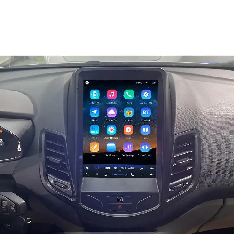 راديو سيارة مشغل سيارة بشاشة لمس بشاشة أندرويد من نوع Ford Fiesta