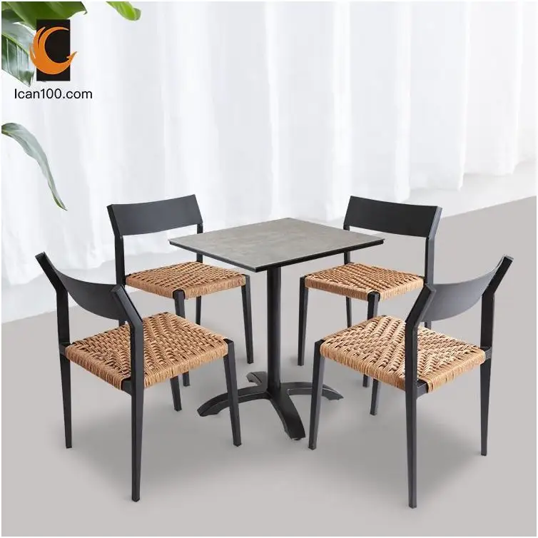 High Quality Outdoor Aluminium Dining Set 4 Chairs Sets Aluminium Garden Furniture Outdoor Set