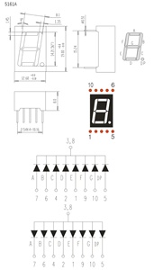 0.56 inç 1 haneli 7 Segment led ekranlar elektronik tartı ekran modülü led dijital signages - Product Image 5