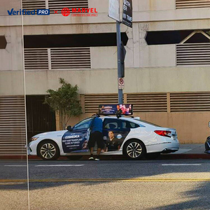 Auto pubblicità esterna impermeabile P2.5 risoluzione integrata sistema di controllo intelligente con modulo 4g Taxi in movimento Top Display a LED - Product Image 2