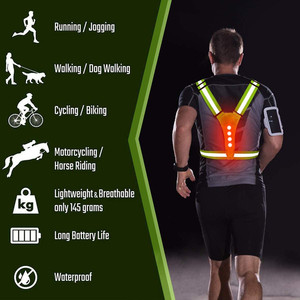 USB Charging Lightweight 3 Light Modes Cycling <strong>Reflective</strong> Vest With <strong>Led</strong> - Product Image 5
