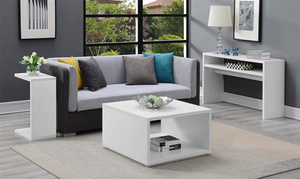 Mesa de centro multifuncional cuadrada de conceptos de conveniencia de módem de buen precio de venta al por mayor, Blanca - Product Image 2