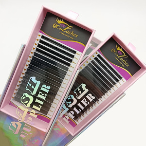 ขนตาต่อขนตาปลอมขนมิงค์สีดำด้านสำหรับต่อขนตาแคชเมียร์แบบพัดได้ง่ายมี0.05 0.03 0.07 C D CC DD J B - Product Image 4