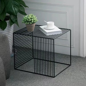 Unique <strong>Expandable</strong> <strong>Square</strong> Metal Coffee <strong>Table</strong> Simple Design for Dining Home Decor in Living Room Bedroom Courtyard - Product Image 2
