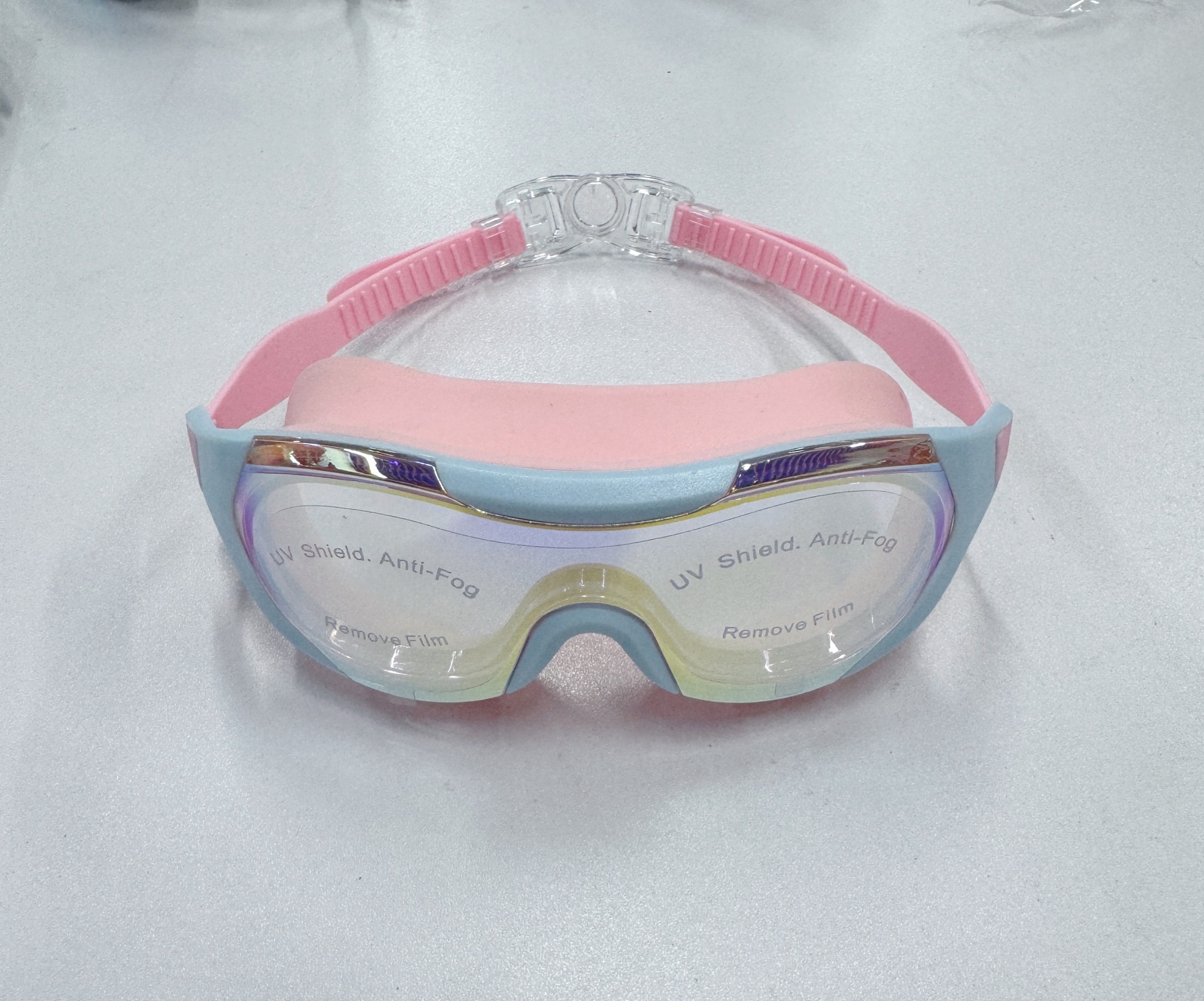 Colorful pink blue-boxed