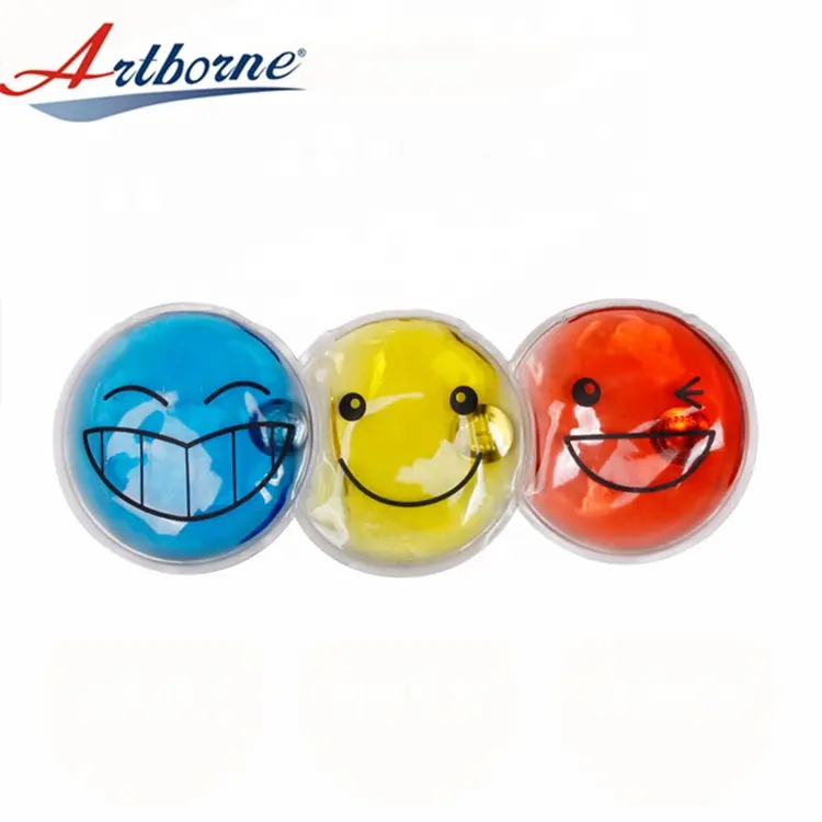 Forma rotonda Smile Face promozione istantanea regalo PVC riutilizzabile scaldamani Heat Pack istantaneo Click Heat Pad