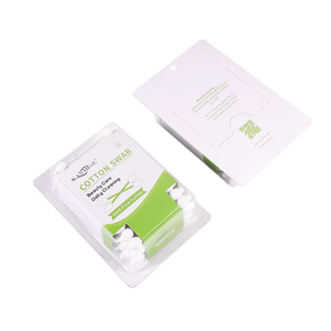 55 Stück Doppelkopf-Wattes täbchen Plastic Stick Blister Card Packed Ideal zum Reinigen von Nase und Ohren - Product Image 3