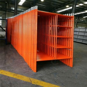 Sistema de andamio de marco de acero Andamio estándar alemán en construcción de encofrado de hormigón - Product Image 5