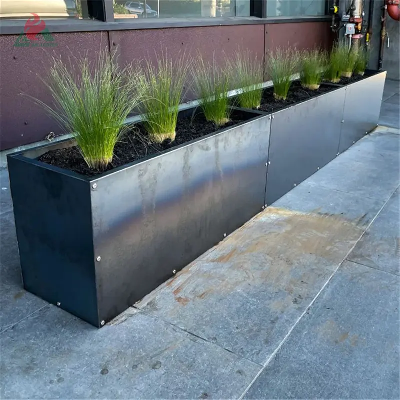 Planter Rechthoek Staal Corten Staal Planter Verwering Staal Bloempot