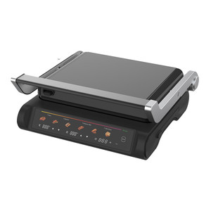 2片电动帕尼尼烤架，带不粘涂层温度控制，家用易于清洁的烤架板 - Product Image 4