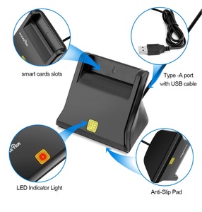 เครื่องอ่านสมาร์ทการ์ดยูเอสบีสำหรับบัตรธนาคาร ic/id dnie ATM CAC EMV TF SD ช่องเสียบซิมการ์ด Cloner สำหรับ Windows 7 8 10 Linux - Product Image 3