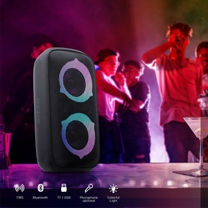 80W 4500mah*2 LED Flash Light Karaoke Party Speaker <strong>System</strong> Bluetooth with TF AUX TWS Product Genre Power Bank - Product Image 2