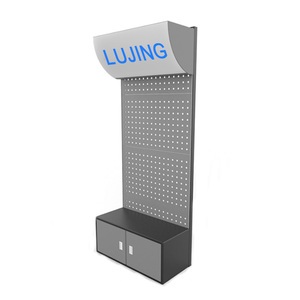 Tùy Chỉnh Kim Loại Làm Vườn Công Cụ Điện Phần Cứng Tầng Hiển Thị Khán Đài Gondola Kệ Kệ Pegboard Hiển Thị Đứng Kệ - Product Image 3