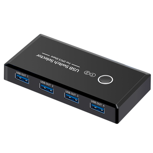 USB-Switch-Wahlschalter KVM USB3.0 Switcher 2 PC-Port-Sharing-Geräte für Tastatur-Maus-Drucker-Monitor-Hub