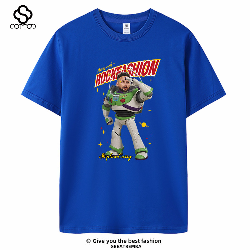 Curry robot salutes-royal blue