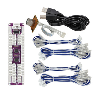 2 Spieler USB Zero Delay Encoder zu Joysticks PC Arcade Raspberry Pi mit LED-Licht kabel Taste Joystick Kabel Controller Board - Product Image 1
