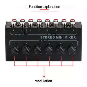 CX600 Mini Mezclador Estéreo Pasivo de 6 Canales Conector de audio RCA Multicanal para grabación de audio y video en estudio en vivo - Product Image 4