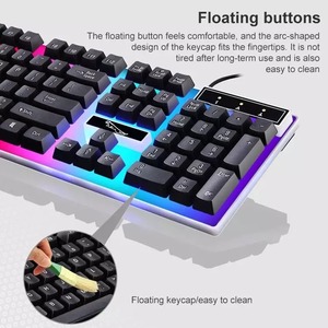 Colorful Glare G21 Punk Wired <strong>Keyboard</strong> and <strong>Mouse</strong> <strong>Combo</strong> 104 Keys Led Backlit <strong>Computer</strong> Gaming <strong>Keyboard</strong> and <strong>Mouse</strong> <strong>Combos</strong> - Product Image 3