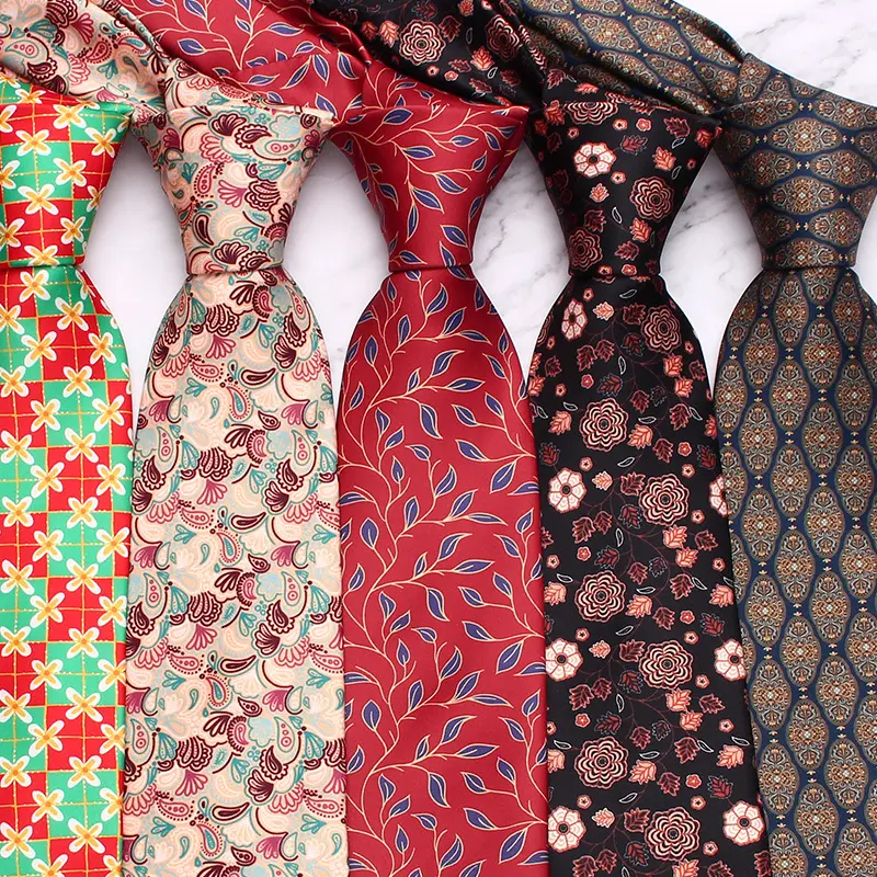 big floral tie men's digital printed polyester vintage hand tie suit banquet tie wholesale