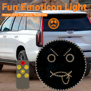 ไฟแสดงสีหน้ายิ้ม LED, โคมไฟหน้ายิ้มไฟควบคุมระยะไกลไฟท้ายหน้าต่างด้านหลังแบบมัลติฟังก์ชันป้องกันการชนกัน - Product Image 4