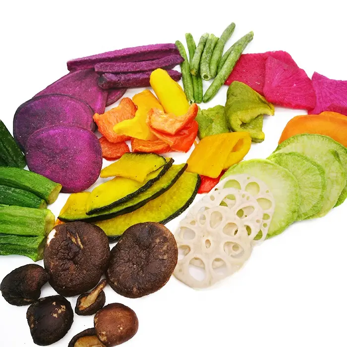 सर्वोत्तम स्वास्थ्यवर्धक क्रिस्पी सूखी मिश्रित सब्जियां और वैक्यूम फ्राइड कद्दू चिप्स स्नैक्स के फल चिप्स