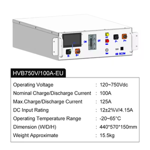 锂离子磷酸铁锂电池Deye <span class=keywords><strong>Bos</strong></span>-G Lfp Ess高压20kwh 60kwh锂离子电池组