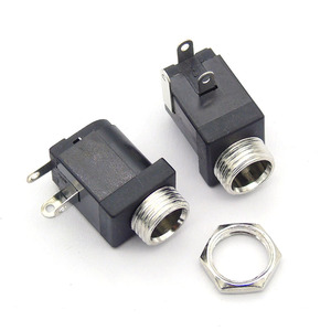 Dişli konnektör ile DC-005M 3 Pin dik açı Ttype 5.5-2.1 2.5MM DC güç soketi DC-005 - Product Image 5
