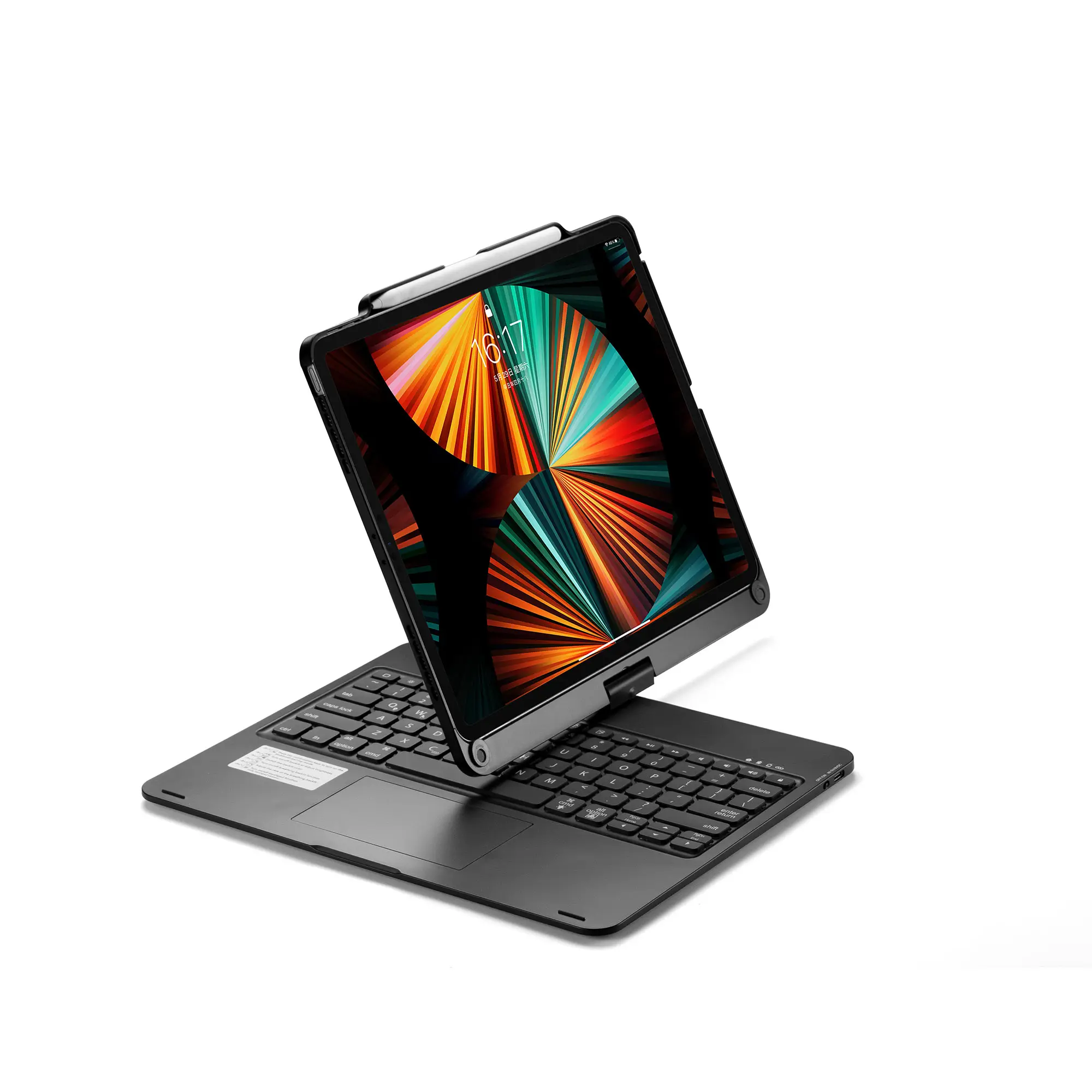 Touchpad-Tastatur Kunststoff-Flip-Case für iPad Pro 12.9 Tastatur mit Hintergrund beleuchtung