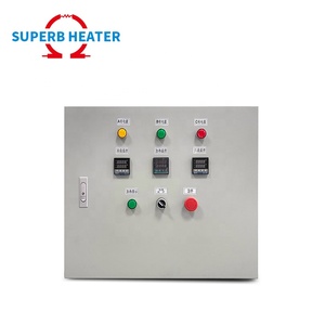 Calentador industrial personalizado para un sistema completo de calefacción y control de temperatura que incluye un gabinete de control de temperatura