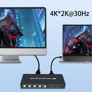 HDMI多查看器开关支持鼠标滑动屏幕切换控制HDMIKvm 4*1多查看器