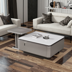 Fabrikada doğrudan yüzen cam büyük boy kare sehpa Modern ev merkezi parça ekstra geniş sehpa - Product Image 3
