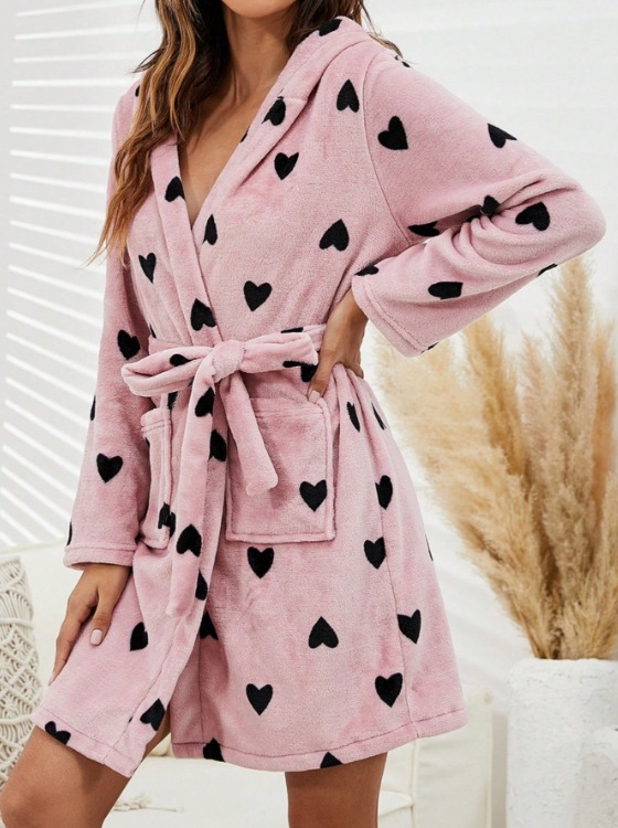 Pink printed black love
