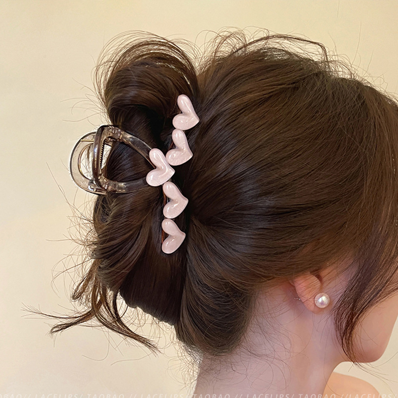 230# Fermoir Coeur Rose - 8cm