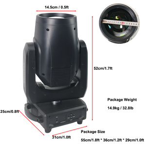 Igreslite 380W 19r di chuyển đèn pha Sharpy chùm DJ di chuyển đầu đèn sân khấu - Product Image 2