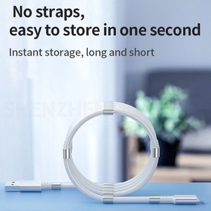 สายเคเบิลข้อมูลแม่เหล็ก3A ยาว1ม. สายชาร์จเร็วแม่เหล็กม้วนเองได้สำหรับ iPhone 11 12 13 14 PRO MAX - Product Image 4