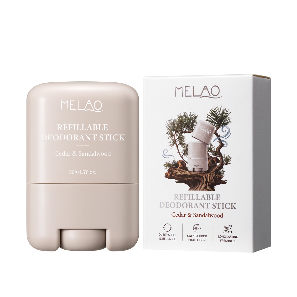 Refillable Deodorant Stick(Cedar Sandalwood)