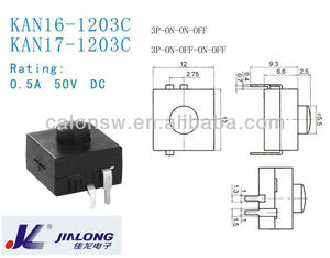 KAN16-1203C interruttore a pulsante nero di alta qualità per funzioni On-Off tensione Max 12V vendita calda Wenzhou Zhejiang - Product Image 4