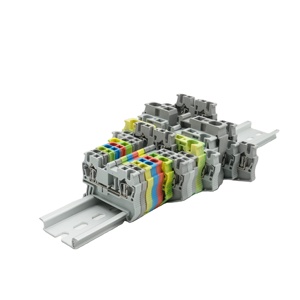 Gran oferta, bloque de terminales de empuje, conector de cable, cableado rápido, terminal de resorte combinado, bloque de terminales de carril DIN - Product Image 1