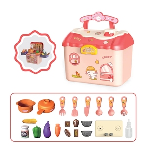 Children's Educational Mini Kitchen <strong>Toy</strong> Set Play House with Simulation Utensils &amp; Automatic Water <strong>Small</strong> House Storage Box 2 in 1 - Product Image 6