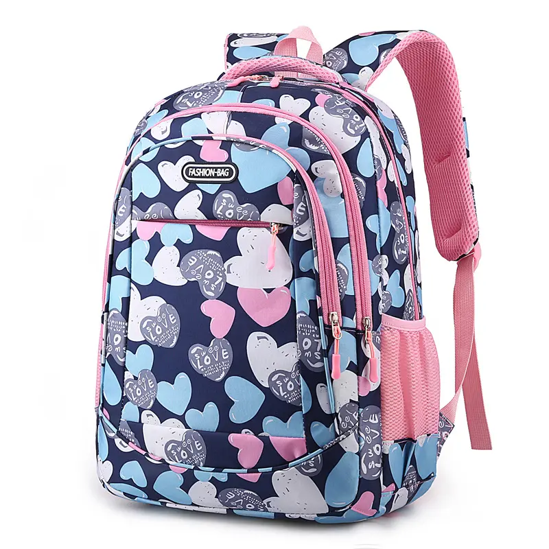 Mochilas escolares para niños y niñas Mochilas escolares impresas Love para estudiantes en grados 1-6