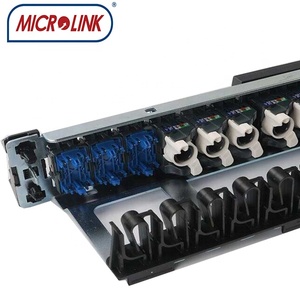 法国型可拆卸加载24端口19英寸网络配线架UTP CAT6/CAT6A Rj45罗格朗非屏蔽配线架 - Product Image 4
