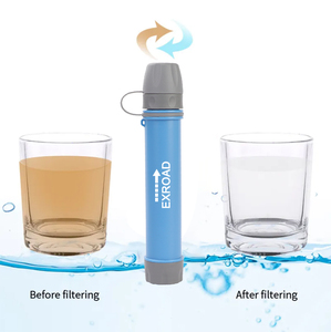 Exroad xách tay mini Máy lọc nước rơm cho leo núi ngoài trời cá nhân khẩn cấp Survival lọc nước cho đi bộ đường dài cắm trại - Product Image 1