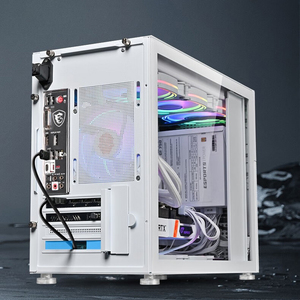 Lovingcool vetro temperato trasparente Design schermo LCD Gaming Computer MATX PC custodia con ventola di raffreddamento ARGB per Gamer - Product Image 5
