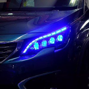 17-19 Peugeot 4008/5008 far takımı modifikasyonu için uygun, LED kristal Lens gündüz çalışan ışık, akan direksiyon - Product Image 5