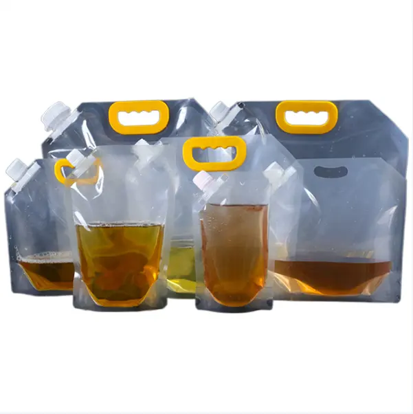 Gallon spout pouches beverage bag drink bag with spout portable water container plastic spout pouch 4L