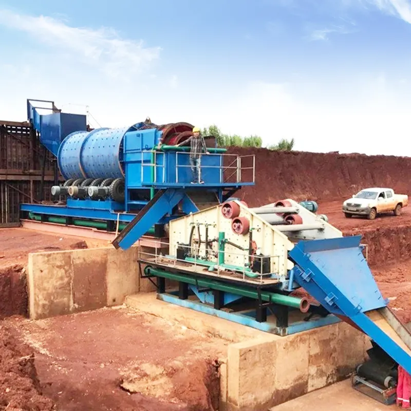 Équipement d'extraction d'or alluvial usine de lavage d'écran de trommel d'or petite récupération de diamant séparant la machine de traitement à vendre